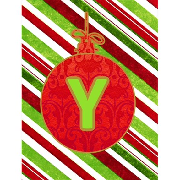 Christmas Oranment Holiday Letter Y Monogram Initial Flag Garden Size