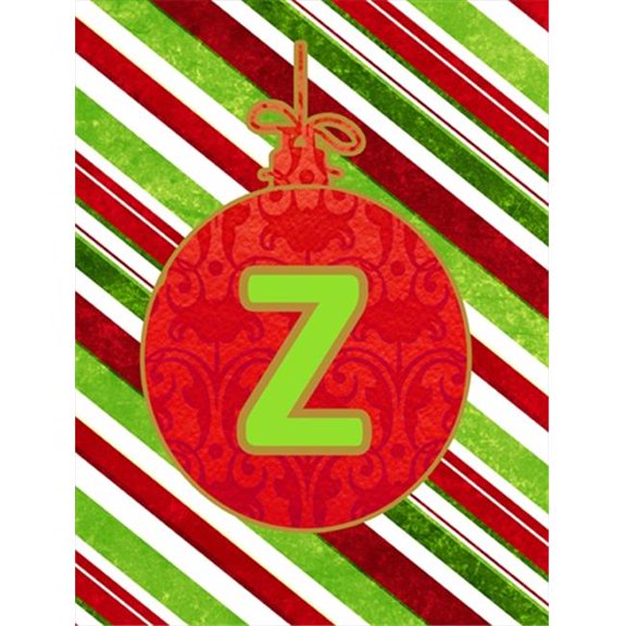Christmas Oranment Holiday Letter Z Monogram Initial Flag Garden Size
