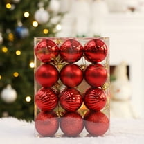 Christmas Tree Ornaments, 24PCS Shatterproof Christmas Balls Gift Box Hanging Decorations for Holiday Party Home Indoor Tree Window Display