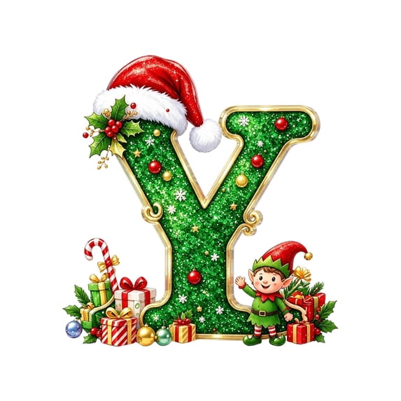 Christmas Ornament, 26 Alphabet Hanging Acrylic Tree Decor, Letter Y ...