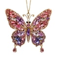 thumbnail image 1 of Christmas Ornament, 3.15 inch Rhinestone Butterfly Hanging Ornament, Crystal Enamel Pendant, Christmas Tree Decor, Holiday Wall Decor, Home Tabletop Accent, Glitter Acrylic Craft for Party Display, 1 of 5