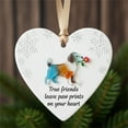 thumbnail image 1 of Christmas Ornament Under $5! Xqxayjr Sea Glass Christmas Ornament, Handmade Heart Shaped Friendship Keepsake, Beach Glass Tree Decoration with Hanging Loop, Meaningful Holiday Gift, 1 of 1