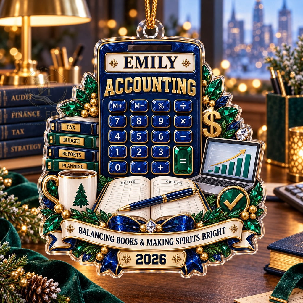 Christmas Ornament Accountant Calculator Acrylic Tree Decoration for ...