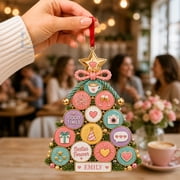 Christmas Ornament Acrylic Personalized Besties Forever Name Tree Hanging for Friends