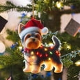 thumbnail image 1 of Christmas Ornament Adorable Dog Design Acrylic Perfect for Tree Decoration Festive Decor Ideal for Christmas Season/ Christmas Ornament D, 1 of 5