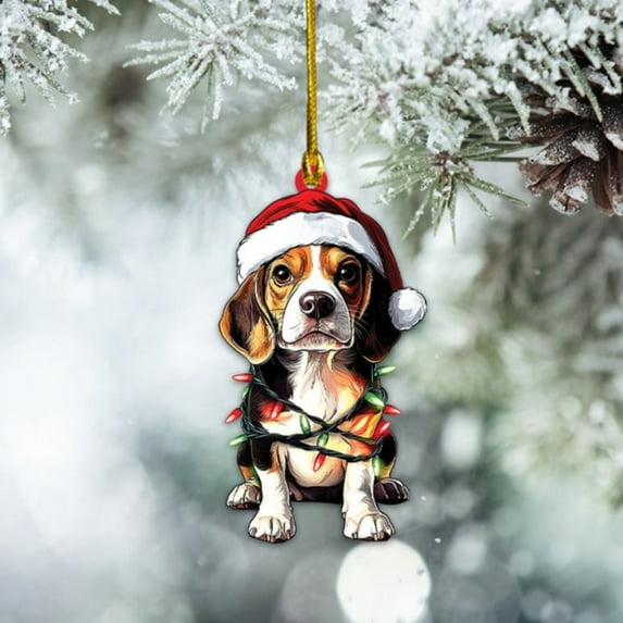 Christmas Ornament Adorable Dog Design Acrylic Perfect for Tree Decoration Festive Decor Ideal for Christmas Season/ Christmas Ornament G