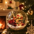 thumbnail image 1 of Christmas Ornament Ball with Mini Scene Hanging Decoration Plastic Ball for Tree Window Mantel Fireplace multicolor, 1 of 6