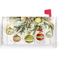 thumbnail image 1 of Christmas Ornament Baubles Decoration Mailbox Cover with Magnetic Strip Winter Mailbox Wraps Post Letter Box Cover Standard Size 21" X 18" for Garden Outdoor Yard Decor, 1 of 6