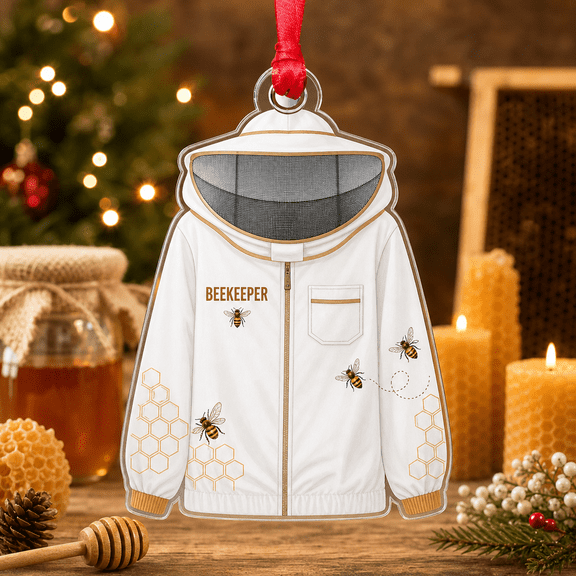 Christmas Ornament Beekeeper Uniform Acrylic Tree Hanging for Beekeepers