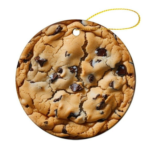 Christmas Ornament Chocolate Chip Cookie Christmas Tree Ornaments Sweet Food Dessert Ceramic Elegant Hanging Christmas Tree Decorations Housewarming Gift
