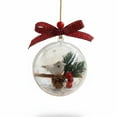 thumbnail image 1 of Christmas Ornament Christmas Tree Ornament Transparent Ball 3d Realistic Bird Holiday Decoration Home Hanging Decor Tree Decoration, 1 of 4
