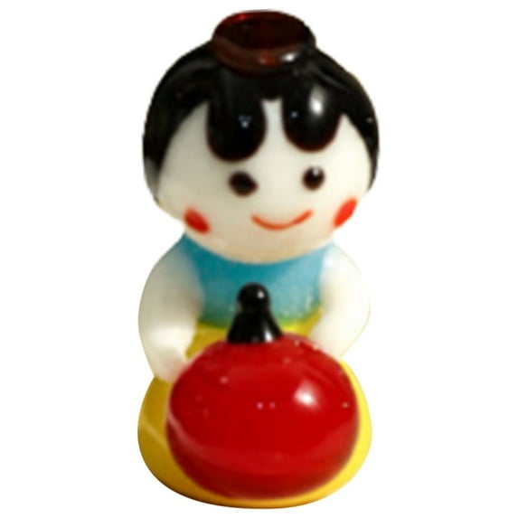 Christmas Ornament Clear Texture Anti-impact Colorfast Festive Doll House Santa Model for Desktop