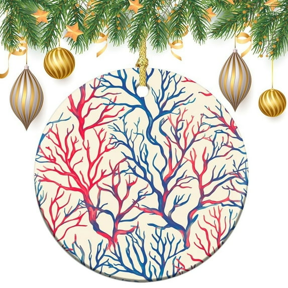 Christmas Ornament Coral Branches Ornament Keepsake Tropical Reef Nautical Decorative for Christmas Tree Decoration Xmas Party Decorations Merry Xmas for Family & Friends