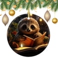 thumbnail image 1 of Christmas Ornament Cute Sloth Merry Christmas 2024 Ornament Cute Bookworm Sloth Reading Books Christmas Tree Hanging Accessories Gifts for Women Men On Christmas, 1 of 6