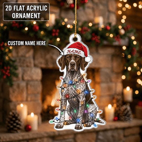 Christmas Ornament Decor German Shorthaired Pointer Acrylic Tree Hanging for Dog Lovers