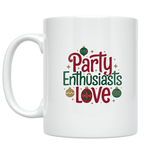 Christmas Ornament Designs - Holiday Enthusiasts - 11 oz Ceramic Coffee Mug