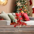 thumbnail image 1 of Christmas Ornament Display Tree Tabletop Metal Ornament Stand Holder Christmas Decorations Spiral Silver Christmas Tree - Multicolor Bells Xmas Tree with Glittering Star Home Xmas Décor, 1 of 6