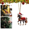 thumbnail image 1 of Christmas Ornament Double Printing Acrylic 2D Pet Ornaments Christmas Tree Decor Xmas Ornament for Family Kids Friends/ Small Animal Pendant Horse, 1 of 5