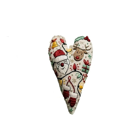 Christmas Ornament Embroidery Kits, Beginner Friendly Cross Stitch Craft Set with Needles & Thread for Holiday Decorations