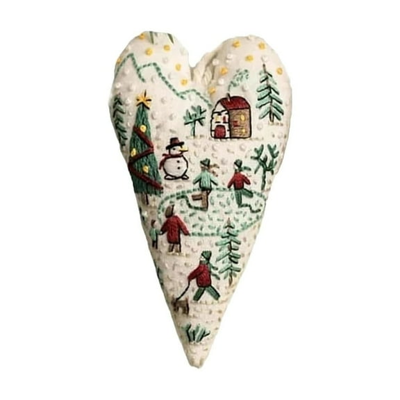 Christmas Ornament Embroidery Kits, Beginner Friendly Cross Stitch Craft Set with Needles & Thread for Holiday Decorations