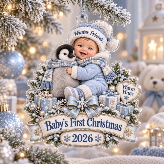 Christmas Ornament First Holiday Penguin Winter Friends Tree Keepsake for New Parents