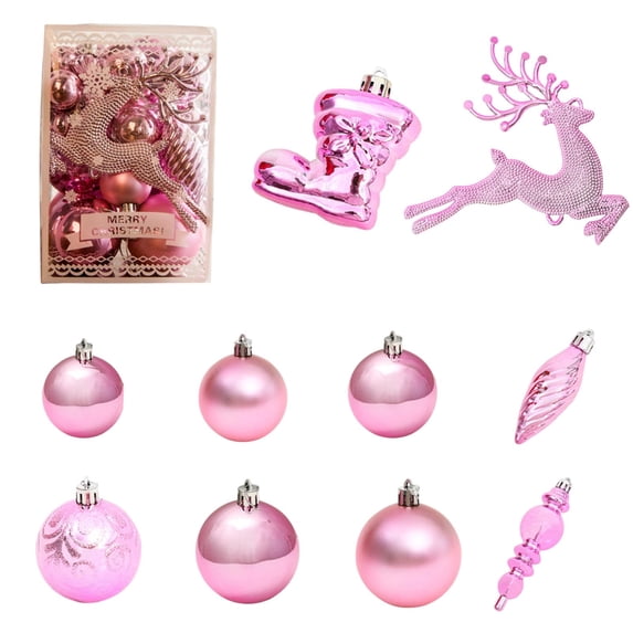 Christmas Ornament Gift Box, Multi-Shape Hanging Tree Baubles, Versatile Holiday Decoration Set for Home and Party