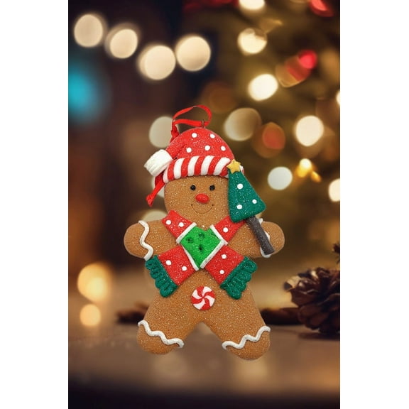 Christmas Ornament - Gingerbread Man. Wizardi Festive Decoration F07-N2-5-AEE046A