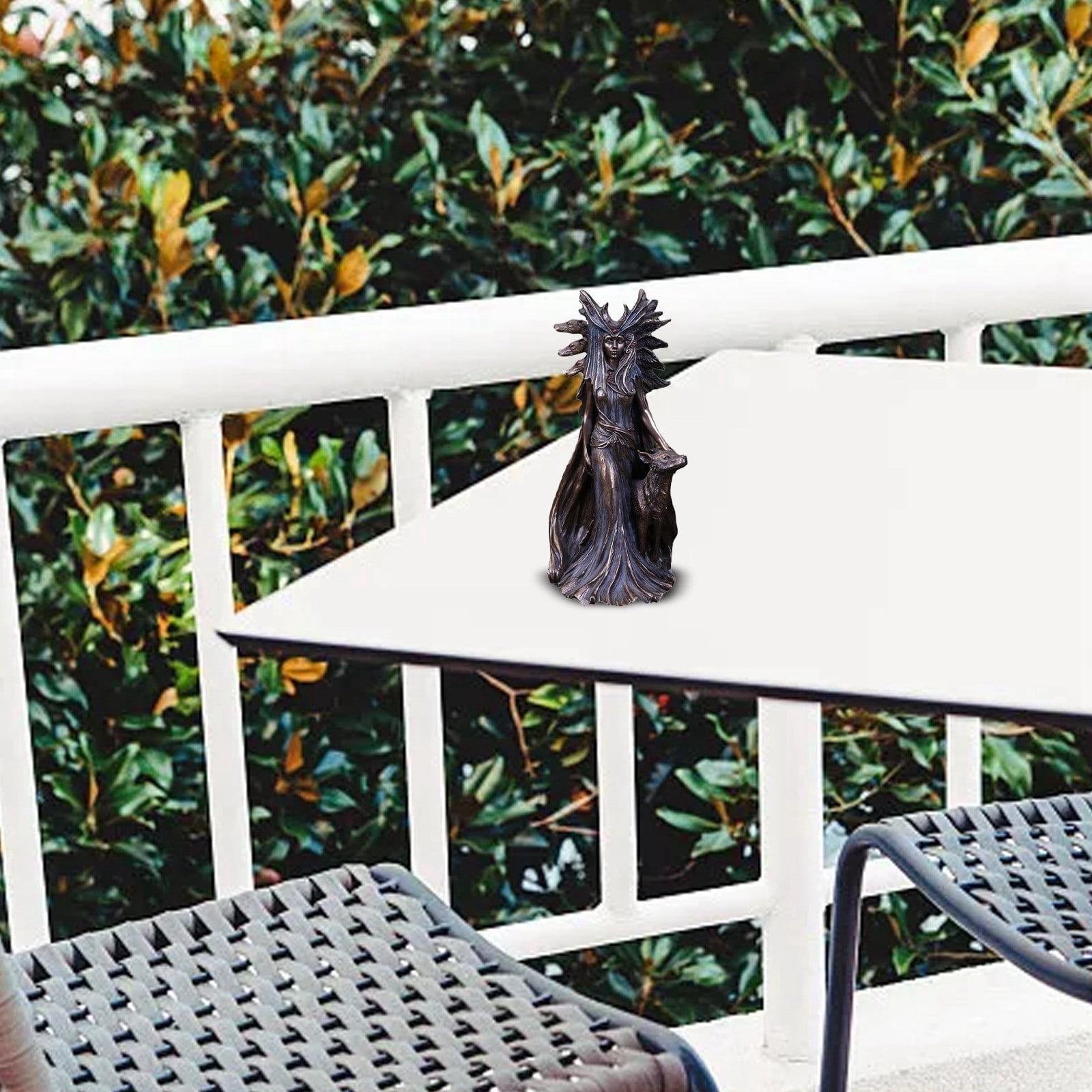 Christmas Ornament Greek Statue Of Helt With Dog Resin Crafts