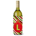 thumbnail image 1 of Christmas Oranment Holiday Initial Letter L Wine Bottle Beverage Insulator Beverage Insulator Hugger, 1 of 1