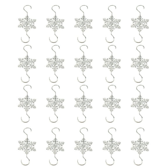 Christmas Ornament Hooks, 10 20 Pcs Snowflake S Hook Hangers Hooks, Metal Rustproof Reusable Ornament Hangers For Christmas Tree Decoration, Decorative Hooks For Christmas Balls