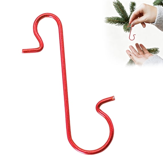 Christmas Ornament Hooks, 20 Pcs/1Set, Metal S-Shaped Hanging Hooks, Reusable Wire Decor Hangers, Decorative Hook Clips for Xmas Tree Baubles, Wreath, Holiday Party Ornament Decoration Supplies