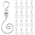 thumbnail image 1 of Christmas Ornament Hooks, 30Pcs Christmas Decoration Hanger Hooks S-Shaped Hangers Hook Ornament Metal Hooks with Crystal Round Bead, Silver, 1 of 6