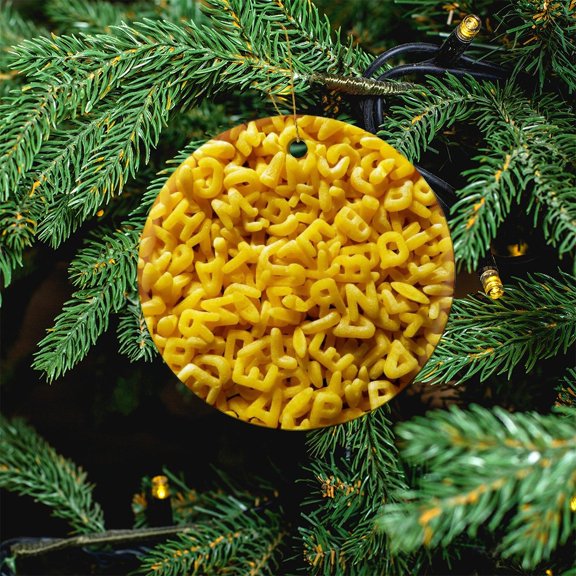 Christmas Ornament Letters Spaghetti Ornament Keepsake Fantasy Delicious Food Personalized Christmas Ornaments Gifts Keepsake for Family