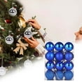 thumbnail image 1 of Christmas Ornament Mini Christmas Tree Ball Ornaments, 24pcs Shatterproof Satin Shiny and Glitter Finish Bulb Christmas Ornaments (4cm, Blue), 1 of 7