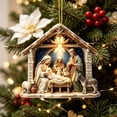 thumbnail image 1 of Christmas Ornament Nativity Scene, Acrylic Sublimation Xmas Hanging Decor, Christ Mary Gift for Holiday Home Party Tree, Fade Resistant and Easy to Hang, Christmas Nativity Decoration, 1 of 6
