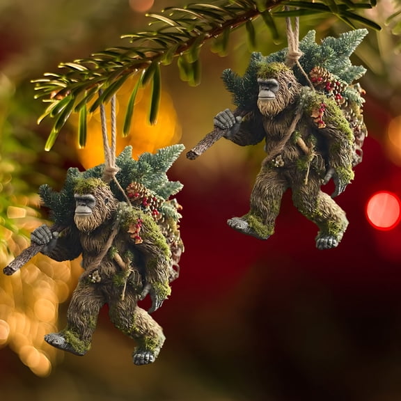 Christmas Ornament Ornament– Myth Meets Holiday Magic, Funny Sasquatch Holiday Decor For Christmas Tree, Unique Wildlife Wonders Collection Ornament Lovers And Collectors