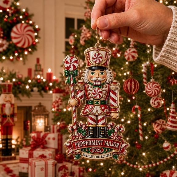 Christmas Ornament Peppermint Nutcracker Hanging Tree Decor for Holiday Gift Exchange