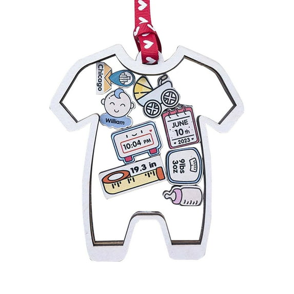 Christmas Ornament Personalized Baby's 1st Christmas Tree Decoration Christmas Ornaments/ Boys' Clothes