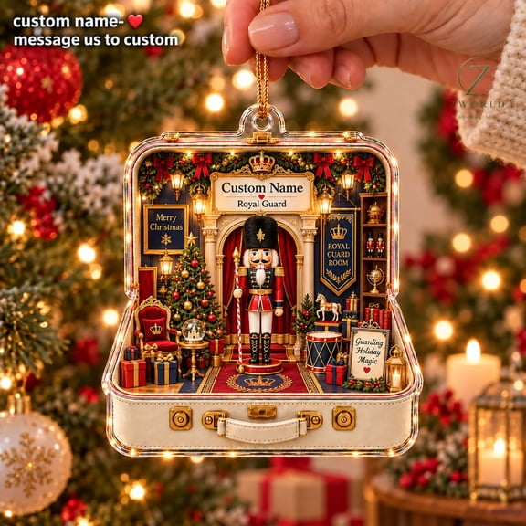 Christmas Ornament Personalized Nutcracker Royal Guard Acrylic Tree Hanging Holiday Gift