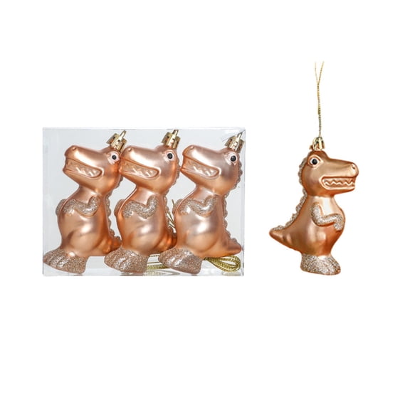 Christmas Ornament Set, Plastic Electroplated Golden Hanging Pendants for Xmas Tree Decor, Small Holiday Decorative Accents(D)