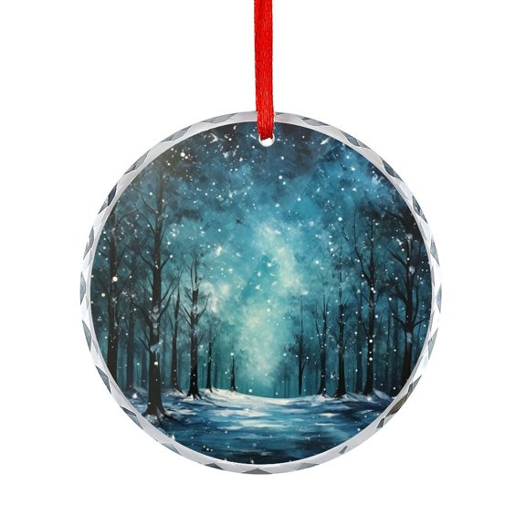Christmas Ornament Starry Night Sky Forest Holiday Ornaments Night Sky Unique Home Decor