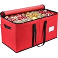Christmas Ornament Storage Box with Adjustable Dividers Storage