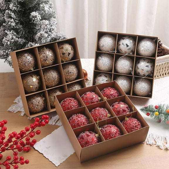 Christmas Ornament Storage Box with Foam Inserts, Holiday Decor Organizer for Christmas Tree Ornaments and Hanging Pendants, Family Gathering Gift for Mantel Display and Seasonal Akmoler