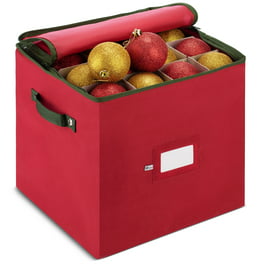 Sterilite 1427 - Stack & Carry - 2 Layer Ornament Box Rocket Red 14276604