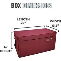 Christmas Ornament Storage Box with Adjustable Acid-Free Dividers, Holds 128 – 3 Inch Ornaments (SB-40043-VT)