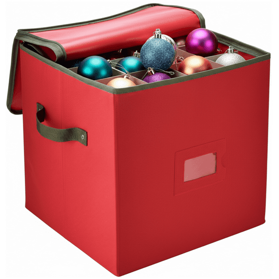 Christmas Ornament Storage Box with Dividers