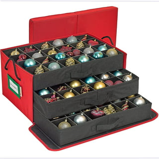  Holiday Cheer Premium Christmas Ornament Storage with