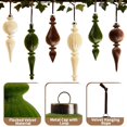 thumbnail image 1 of Christmas Ornament, Velvet Burgundy Special Shape Tree Ball Pendant for Home Holiday Decoration 6 Piece Set Multicolor, 1 of 3