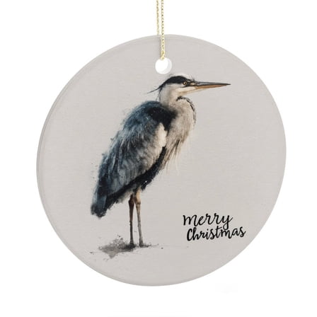 Christmas Ornament Watercolor Heron Christmas Tree Ornaments Blue Heron Bird Collectible Present Gift Xmas Tree Decoration Christmas Ornament for Family Sister Friend