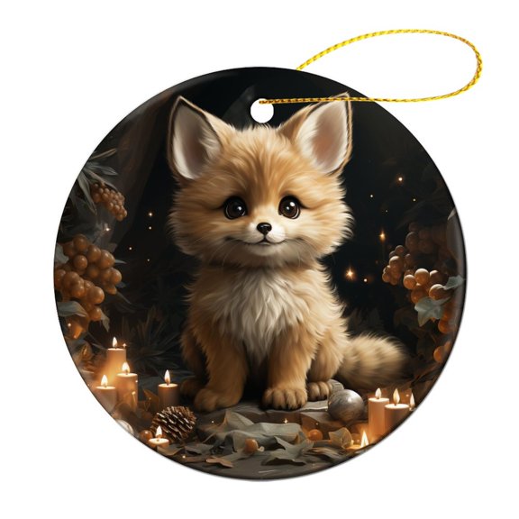 Christmas Ornament Woodland Fox 2024 Ornament Fox in Snow Forest Holiday Ornament for Home Christmas Tree Decor Housewarming Gift